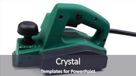  Presentation with planet earth on white - Cool new slide deck with new joinees - electric planer isolated on white backdrop and a dark gray colored foreground