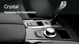  Presentation with gear - PPT theme consisting of new levers - gear shift lever background and a dark gray colored foreground