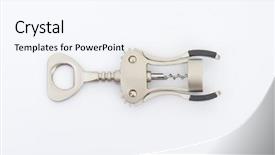  Presentation with watter bottle - Amazing slide set having new levers - metal bottle opener on white backdrop and a sky blue colored foreground