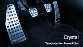  Presentation with sport blue - PPT layouts with new levers - sport car chrome pedals toned background and a wine colored foreground