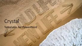  Presentation with new christian life - Slides enhanced with new life - old life written background and a coral colored foreground