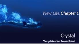 Presentation with water life - Theme consisting of new life chapter one message background and a navy blue colored foreground