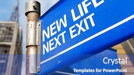  Presentation with next - PPT layouts enhanced with new life next exit blue background and a teal colored foreground
