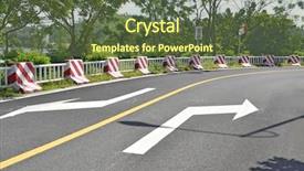  Presentation with life journey road map - Slide set consisting of new life street road arrow background and a tawny brown colored foreground