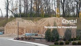  Presentation with framework - Presentation having new luxury home framework background and a coral colored foreground