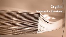  Presentation with magazines - Audience pleasing PPT theme consisting of new magazines in pile over desk backdrop and a coral colored foreground