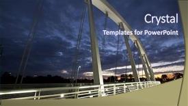  Presentation with columbus - Colorful PPT theme enhanced with new main street bridge backdrop and a ocean colored foreground