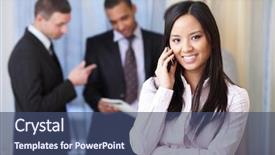  Presentation with asian - PPT theme having new manager - portrait of young happy asian background and a ocean colored foreground