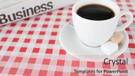  Presentation with cup coffee - Amazing PPT theme having new media - cup of coffee backdrop and a  colored foreground