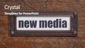  Presentation with cabinet - Beautiful presentation theme featuring new media - file cabinet label backdrop and a  colored foreground