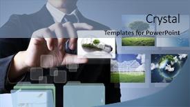  Presentation with i am grateful for images for - Slide deck with new media - hand reaching images streaming background and a seafoam green colored foreground