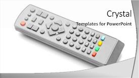  Presentation with control - Slides featuring new media cinema - modern tv remote control background and a  colored foreground