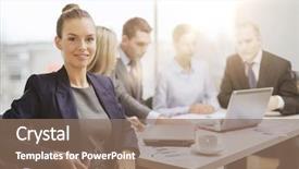  Presentation with members - PPT layouts enhanced with new members - business technology and office concept background and a coral colored foreground