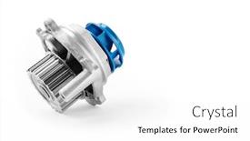  Presentation with car spare parts - PPT theme enhanced with new-metal-automobile-pump background and a white colored foreground