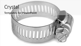  Presentation with new born heathl professionnal - Beautiful slide deck featuring water grip - new metal hose clamp isolated backdrop and a light gray colored foreground