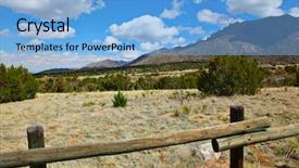  Presentation with albuquerque - PPT theme enhanced with new mexico - albuquerque landscape with the sandia background and a light blue colored foreground