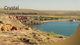  Presentation with park - Slide deck featuring bottle of water background and a gray colored foreground.