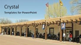  Presentation with mexico - Amazing theme having new mexico - palace of the governors backdrop and a light blue colored foreground