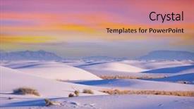  Presentation with park - Theme enhanced with new mexico - white sands park in usa background and a coral colored foreground