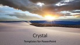  Presentation with usa health economics - Amazing PPT theme having new mexico - white sands park in usa backdrop and a mint green colored foreground