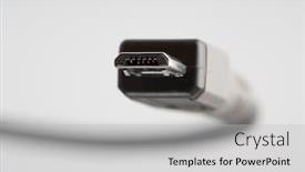  Presentation with cell phones - Beautiful presentation theme featuring new-micro-usb-connector backdrop and a light gray colored foreground