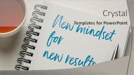  Presentation with mindset - Slide deck consisting of new-mindset-and-new-results background and a light gray colored foreground