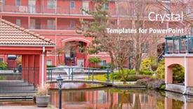  Presentation with apartments - Amazing PPT theme having new modern apartments with gorgeous outdoor landscape in vancouver canada backdrop and a coral colored foreground