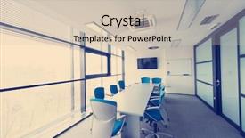  Presentation with modern reflective office buildings - Amazing slide set having new modern office meeting room backdrop and a  colored foreground