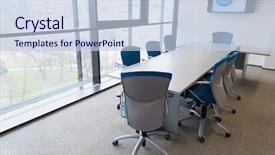  Presentation with modern reflective office buildings - Beautiful PPT layouts featuring new modern office meeting room backdrop and a lemonade colored foreground