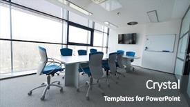  Presentation with new office - Cool new presentation with new modern office meeting room backdrop and a gray colored foreground