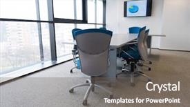  Presentation with new office - Cool new presentation with new modern office meeting room backdrop and a  colored foreground