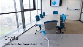 Presentation with new office - Colorful theme enhanced with new modern office meeting room backdrop and a  colored foreground