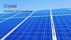  Presentation with solar power plant - Theme consisting of  background and a  colored foreground