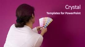  Presentation with woman in pain - Amazing presentation having color to paint her wall backdrop and a violet colored foreground