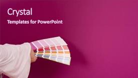  Presentation with wall paint - Amazing PPT theme having color to paint her wall backdrop and a violet colored foreground