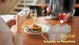  Presentation with new technology - Cool new theme with new-nordic-cuisine-technology backdrop and a red colored foreground