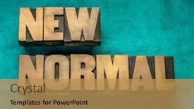  Presentation with human behavior - Slide deck consisting of new-normal-word-abstract background and a gold colored foreground