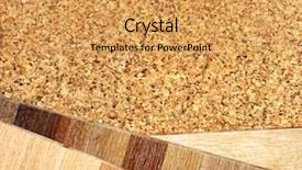  Presentation with flooring - Audience pleasing presentation consisting of new oak parquet and cork flooring texture backdrop and a yellow colored foreground