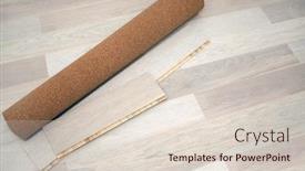  Presentation with oak - Amazing slides having new oak parquet and soundproof cork substrate backdrop and a lemonade colored foreground