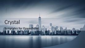  Presentation with world trade center - PPT layouts consisting of new one world trade background and a light blue colored foreground