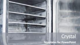  Presentation with furnace - Cool new slide set with new open vacuum furnace close backdrop and a gray colored foreground