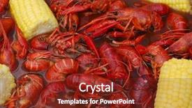  Presentation with boil - Slides consisting of new orleans - crawfish boil background and a tawny brown colored foreground