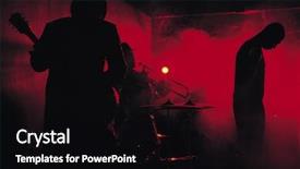  Presentation with new orleans - PPT theme enhanced with new orleans - jazz band shot in silhouette background and a black colored foreground