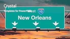  Presentation with new orleans - Slides having new orleans interstate 10 west background and a teal colored foreground