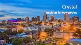  Presentation with louisiana - PPT theme consisting of new orleans louisiana downtown city background and a teal colored foreground