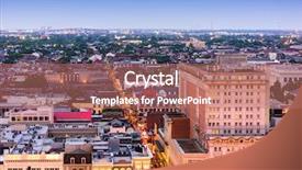 Presentation with new orleans - PPT theme having new orleans louisiana usa aerial background and a coral colored foreground
