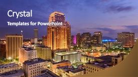  Presentation with cbd - Audience pleasing slides consisting of new orleans louisiana usa cbd backdrop and a ocean colored foreground