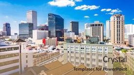  Presentation with new orleans - Beautiful theme featuring new orleans louisiana usa central backdrop and a coral colored foreground