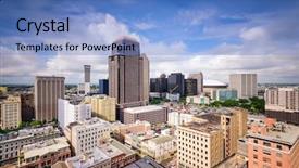  Presentation with new orleans - Audience pleasing theme consisting of new orleans louisiana usa dontown backdrop and a teal colored foreground