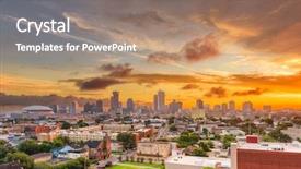  Presentation with louisiana - Beautiful slide deck featuring new orleans louisiana usa downtown backdrop and a coral colored foreground